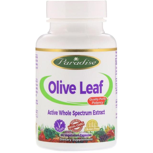 Paradise Herbs, Olive Leaf, 60 Vegetarian Capsules on Productcaster.