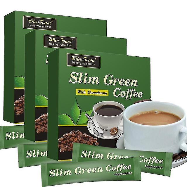 1-3x Slim Green Coffee With Ganoderma Control Weight Detox Tea Green Coffee -HB 18PCS on Productcaster.