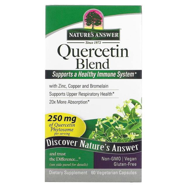 Nature's Answer Naturens svar, Quercetin Blend, 250 mg, 60 vegetariske kapsler on Productcaster.