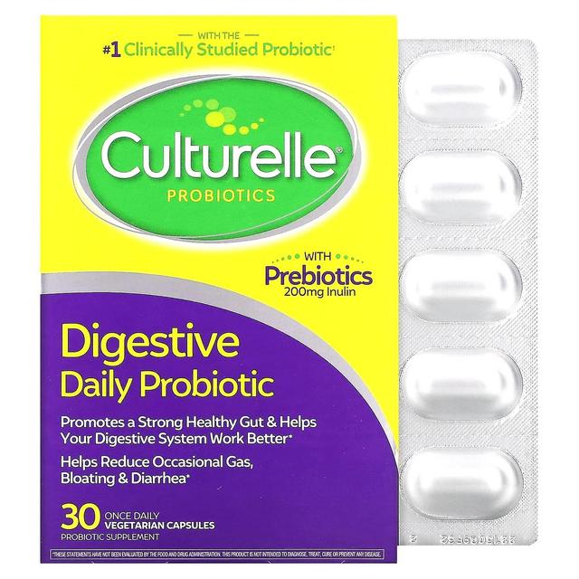 Culturelle, Probióticos, Probiótico Digestivo Diário, 30 Cápsulas Vegetarianas on Productcaster.