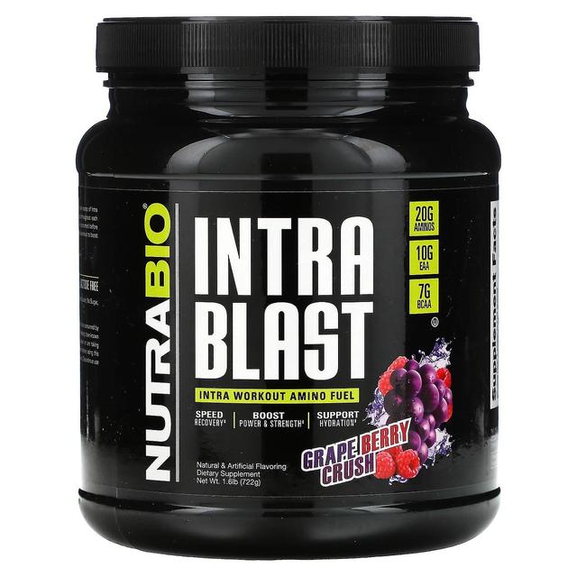 Nutrabio Labs, Intra Blast, Intra Workout Amino Fuel, Grape Berry Crush, 1,6 funta (722 g) on Productcaster.