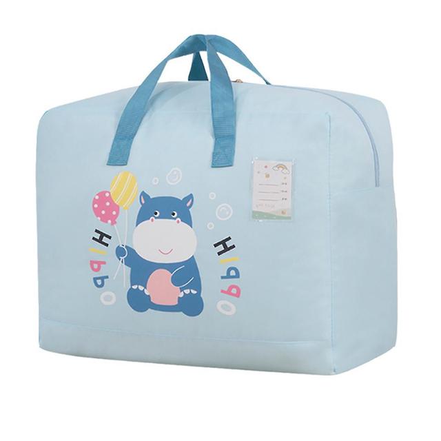 Cartoon Print Quilt Storage Bag Thicken Oxfold Cloth Clothes Finishing Bag Blue Large Size on Productcaster.