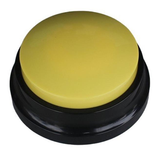 Scacv Dog Training Called Dinner Bell Multifunctional Voice Recording Button Dog Feeding Reminder Yellow on Productcaster.