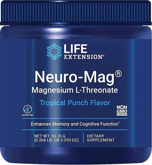 Brand "life Extension Neuro-mag Magnesium L-threonate, Tropical Punch, 93.35 Grams, Brain Support, Cognitive Health, Dietary Supplement" on Productcaster.