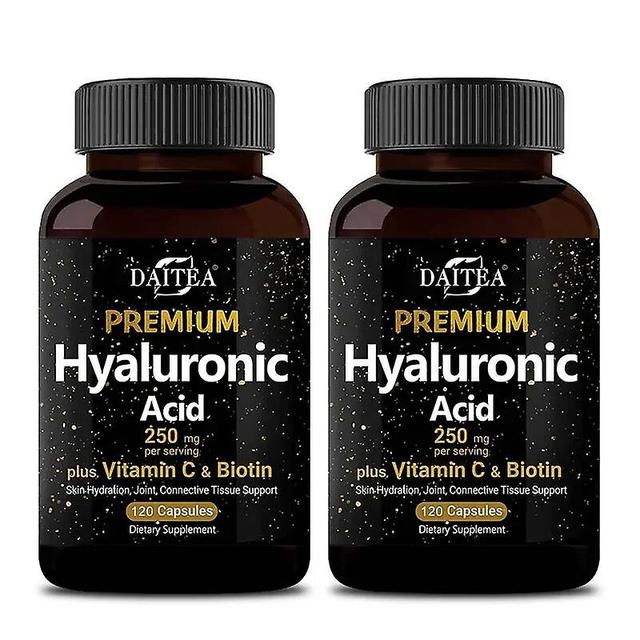 Vorallme Daitea Hyaluronsäure + Biotin + Vitamin C Supplement 3 in 1 für die Gesundheit von Haut, Haaren, Nägeln und Gelenken 120 count-2 bottle on Productcaster.