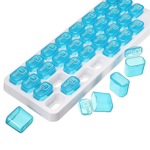 31 Day Pill Organizer With Daily Portable Pop-out Pods To Contain Medication, Vitamins, Supplements, Or Prescriptions For on Productcaster.