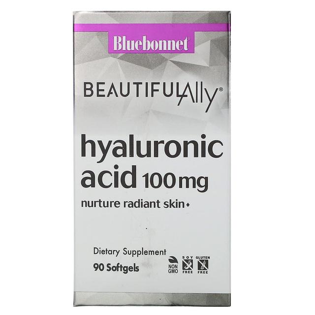 Bluebonnet Nutrition, Beautiful Ally, Hyaluronsyra, 100 mg, 90 Softgels on Productcaster.