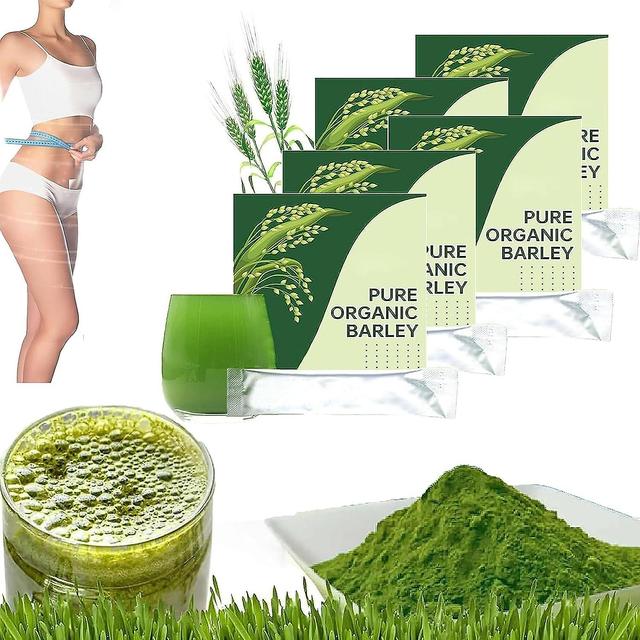 Barley Grass Powder 100% Pure & Organic, Organic Barley Grass Juice Powder, Barley Super Greens Powder For Stay Up Late Body Detox 5 Pack 20pcs-Pack on Productcaster.