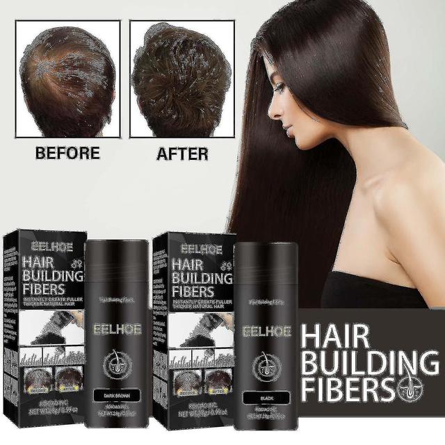 Eelhoe Hair Fiber Powder Tiheä Hair Top Hairline Thinning Filler Powder Cover Thinning Volumizing Bx on Productcaster.