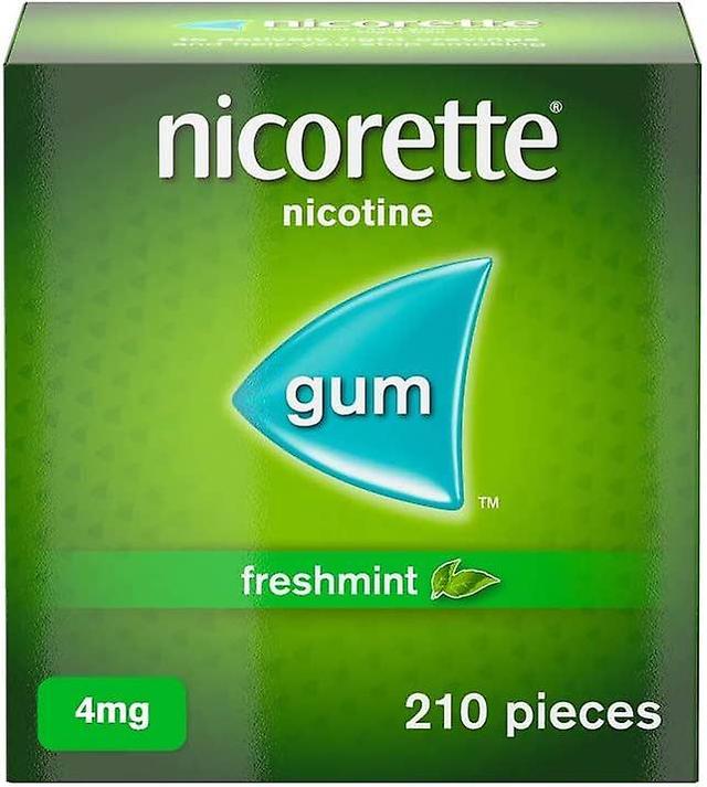 Nicorette Freshmint 4 mg Gum Nicotine 210 Pieces - Quit Smoking Aid on Productcaster.