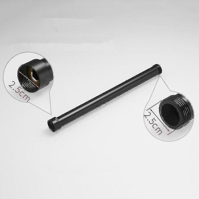 Robxy Black Shower Extend Pipe 30cm Length Shower Mixer Pipe Brass Shower Pipes Bath on Productcaster.