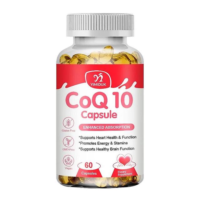 Visgaler Coq10 Capsules 100mg Softgel Coenzyme Q10 Muscle Heart High Blood Pressure Cholesterol Supplement 1 Bottles 120 pcs on Productcaster.