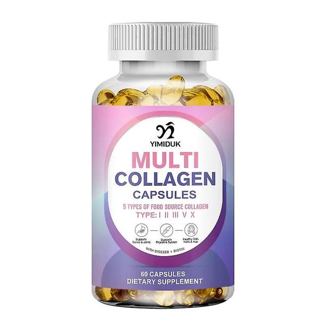 Eccpp Multi Collagen Capsules Vitamin C Whitening Skin Care Anti-aging Biotin Type I Ii Iii Vx Hydrolyzed Collagen Supplemen 1 Bottle 60 pcs on Productcaster.