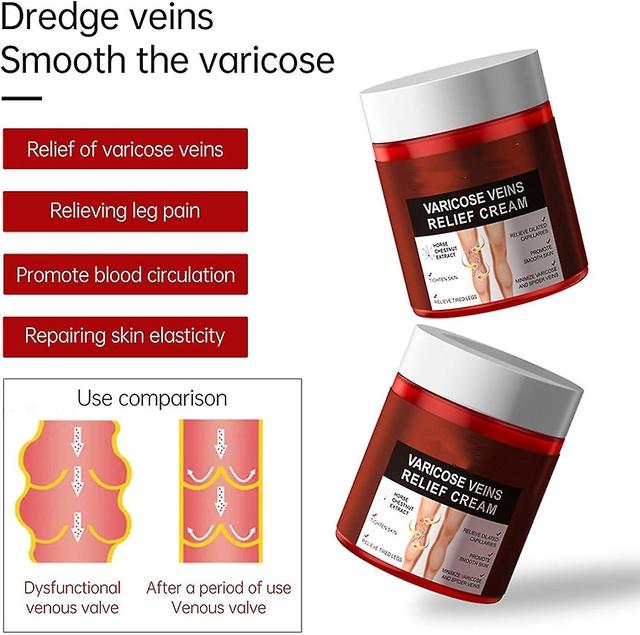 Natural Varicose Veins Relief Cream - Strengthen Capillary Health, Reduce Spider Veins on Legs 1Pcs on Productcaster.