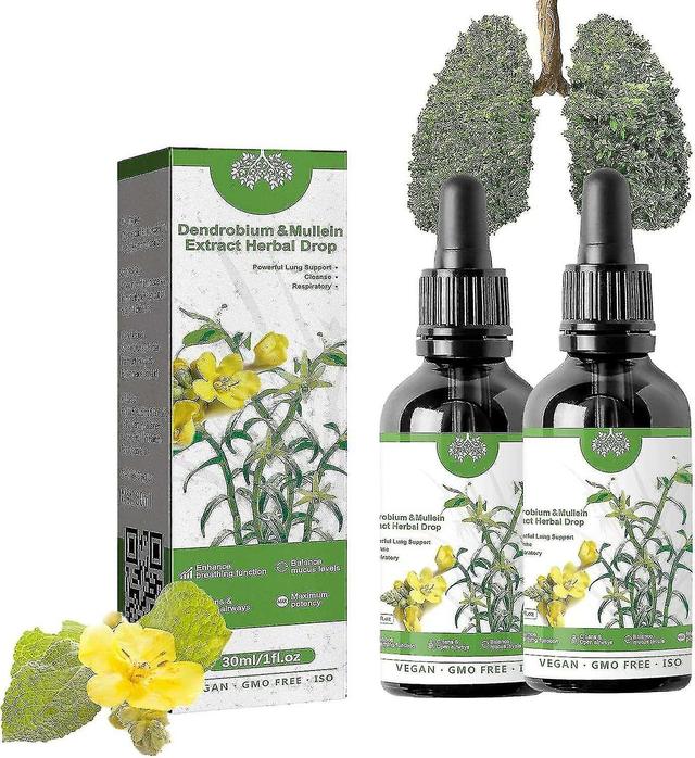 Herbal Lung Care Serum Powerful Lung Support Cleanse & Breathe Herbal Lung Care Serum Dendrobium Mul 2pcs on Productcaster.