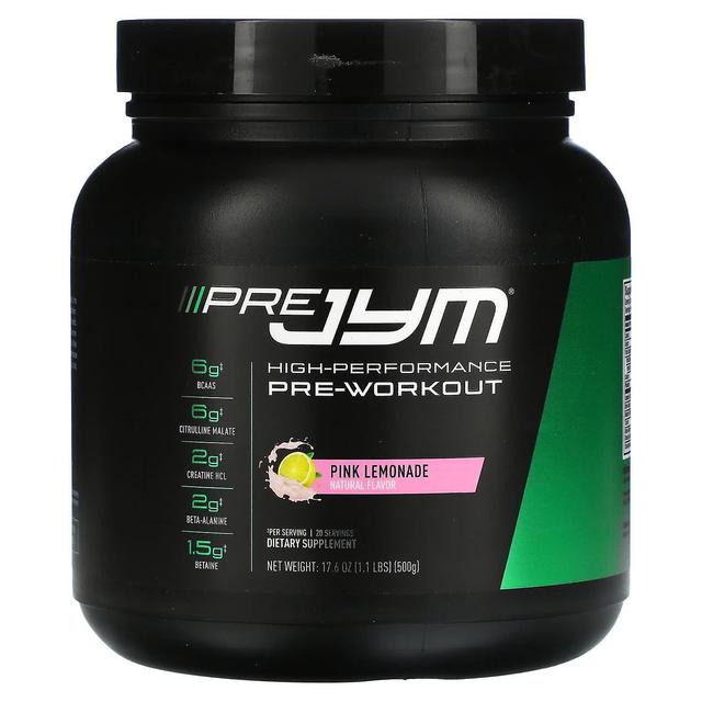 JYM Supplement Science, Pre JYM, High Performance Pre-Workout, vaaleanpunainen limonadi, 1,1 paunaa (500 g) on Productcaster.