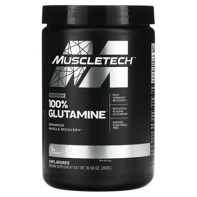 MuscleTech, Platinum 100% Glutamine, Unflavored, 5 g, 10.58 oz (300 g) on Productcaster.