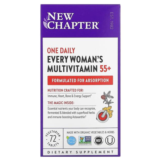 New Chapter Neues Kapitel, Every Woman's One Daily 55+ Multivitamin, 72 vegetarische Tabletten on Productcaster.