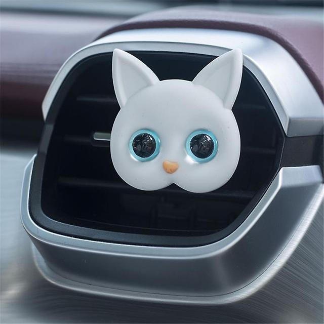 Car Air Outlet Perfume Creative Three-dimensional Bright Eye Cat Cute Two-color Pupil Kitten Car Interior Fragrance Accessories on Productcaster.