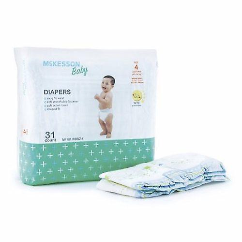 McKesson Unisex Baby Diaper Tab Closure Size 4 Disposable Moderate Absorbency, Count of 4 (Pack of 1) on Productcaster.