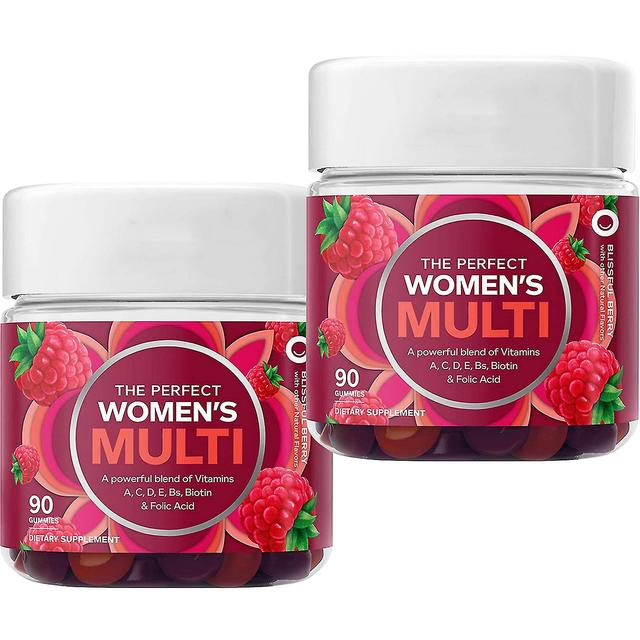 Tmall 1-pack Women's Multivitamin Gummies, Vitamins A, D, C, E, Biotin, Folic Acid, Chewable Supplement, Berries, 90 Capsules/bottle 2PCS on Productcaster.