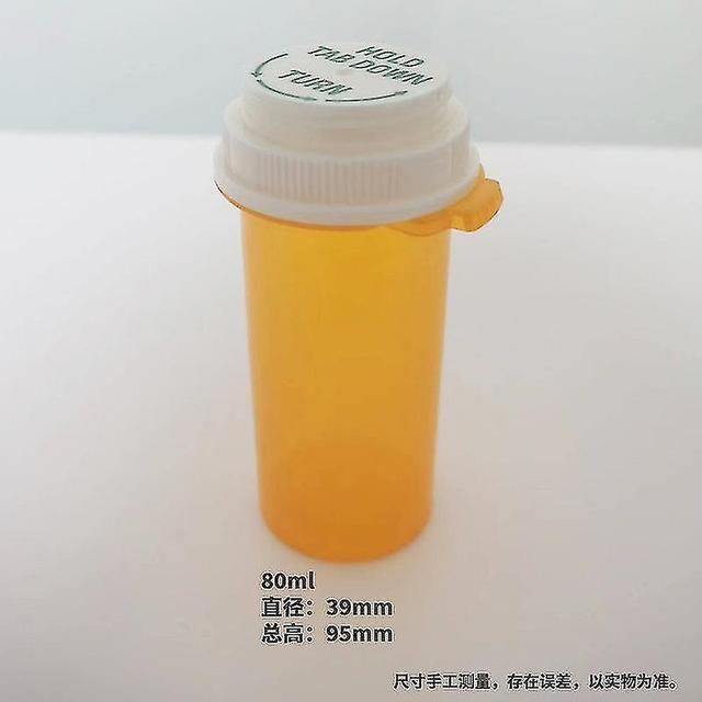 12pcs Plastic Pills Bottles Amber Empty Pills Bottles Medicine Containers With Caps [xc] on Productcaster.