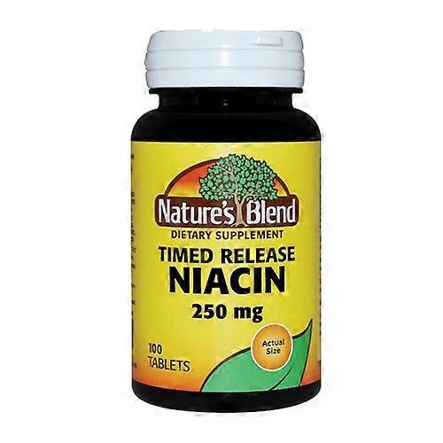 Nature's Blend Niacin, 250 mg, 100 Timed Release Tablet (Pack of 1) on Productcaster.