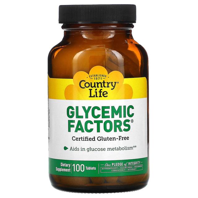 Country Life, Glycemic Factors, 100 Tablets on Productcaster.