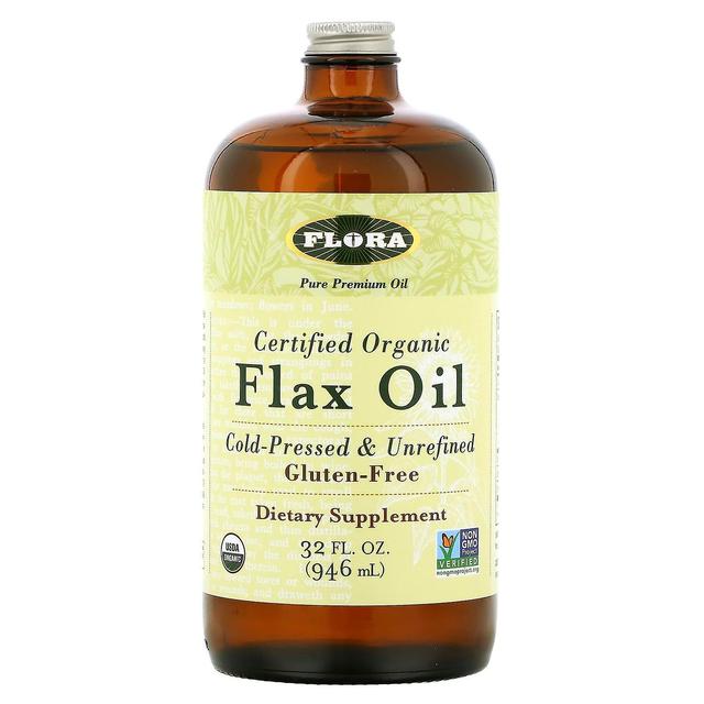 Flora, certificeret økologisk hørolie, 32 fl oz (946 ml) on Productcaster.