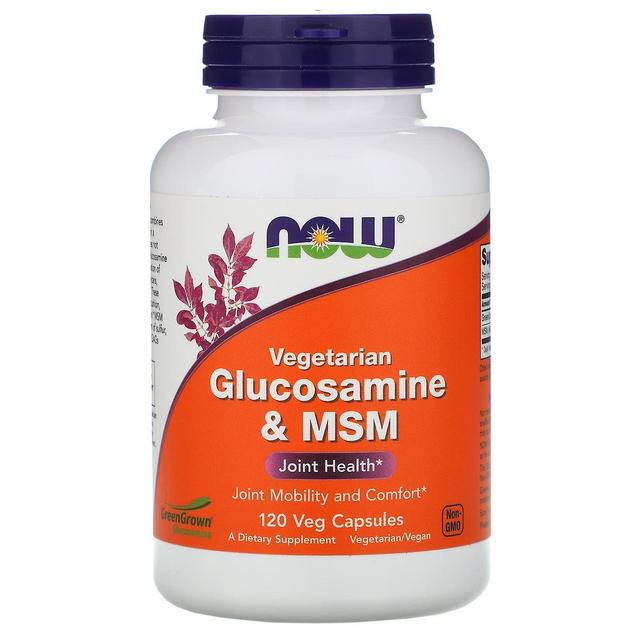 NOW Foods NU Fødevarer, Vegetarisk Glucosamin & MSM, 120 Veg Kapsler on Productcaster.