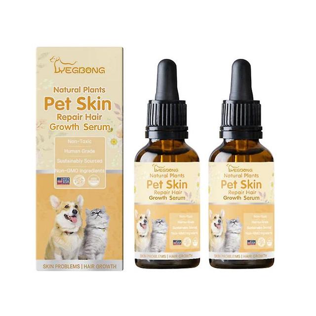 2 pz Pet Wound Liquid Promuovere la ricrescita dei peli di cane Ferita della pelle Ripristinare i gatti Trattamento della malattia del muschio Stop... on Productcaster.