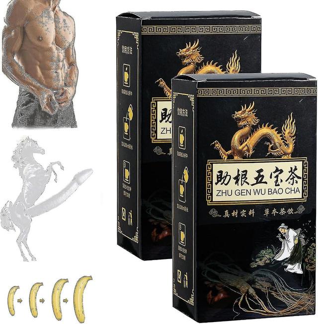 Ginseng Five Treasures Tea Thé des reins, Thé des reins pour hommes essentiels, Thé pour le foie et les reins, Thé chinois de soins rénaux 2 Boxes on Productcaster.