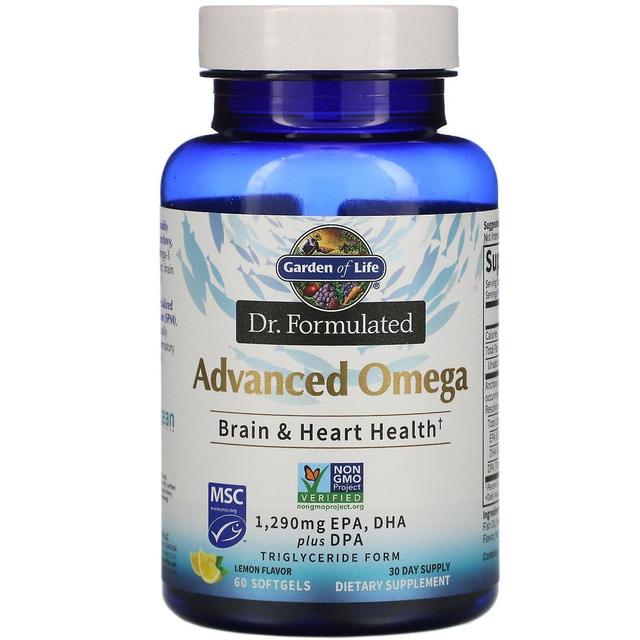 Garden of Life Livets Have, Dr. Formuleret, Avanceret Omega, Citron, 60 Softgels on Productcaster.