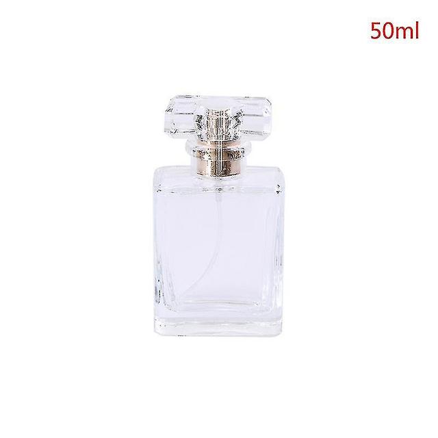 Set Sail Thick Glass Refillable Perfume Bottle Sprayer Pump Perfume Bottles Container White 50ml on Productcaster.