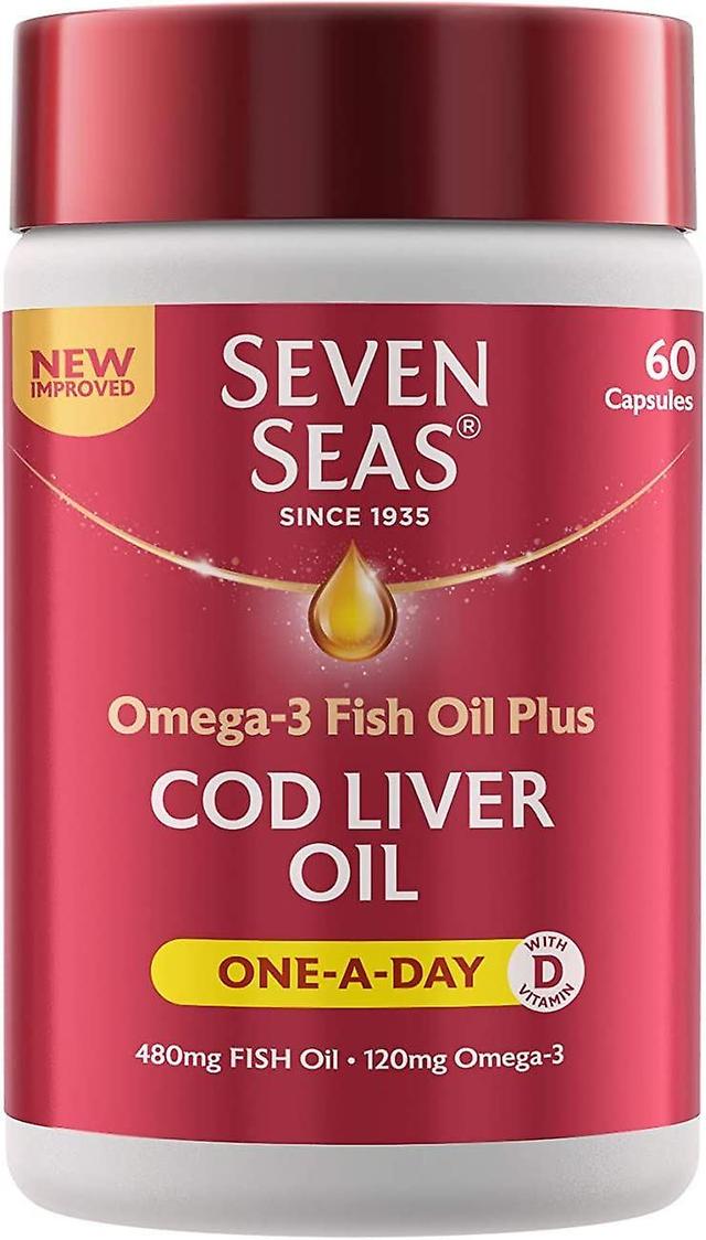 Seven Seas Omega-3 Fish Oil Plus Cod Liver Oil One A Day Kapsułki - Opakowanie 60 szt. on Productcaster.