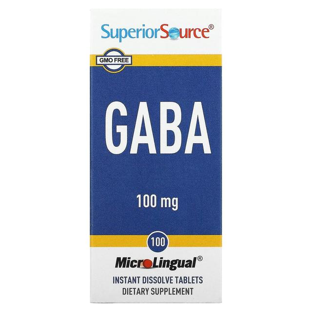 Superior Source, GABA, 100 mg, 100 MicroLingual Instant Dissolve Tablets on Productcaster.