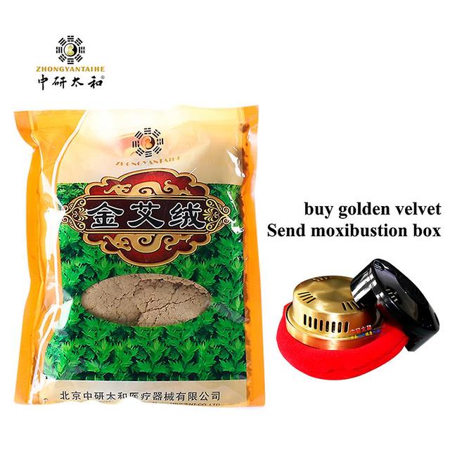 Huamade Zhong Yan Tai He Pure Moxa Velvet Moxibustion With Copper (with Cloth Cover) Mugwort Moxa Velvet Bulk Gold Wormwood 30:1 on Productcaster.