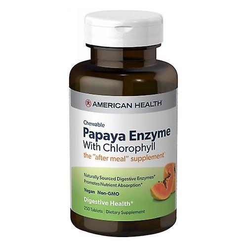 American Health Papaya Enzyme With Chlorophyll, 250 Chewable Tablets (Pack of 6) on Productcaster.