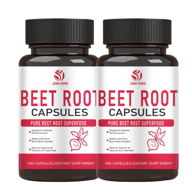 Beetroot Capsules Sports Health Supplement Improves Heart Health Blood Pressure Brain Function Energy Health Food 2pcs on Productcaster.