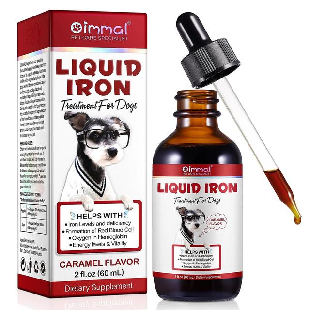 Huamade 60ml LIQUID IRON CARAMEL FLAVOR HELPS WITH Iron Levels and deficiency Formation of Red Blood CelOxygen in Hemoglobinl for dogs on Productcaster.