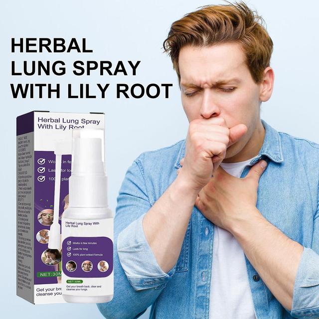 Herbel Lung Spray with Lily Root Raw Extracts, Lung Care Spray, Respire Lung Care Spray, Breath Detox Herbal Lung Cleansing Spray 30ml-1pc on Productcaster.