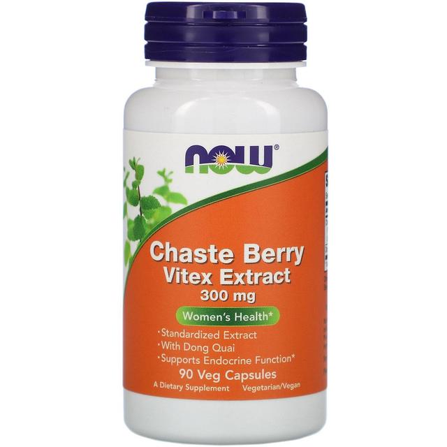 NOW Foods Nu Foods, Chaste Berry Vitex Extrakt, 300 mg, 90 Veg kapslar on Productcaster.