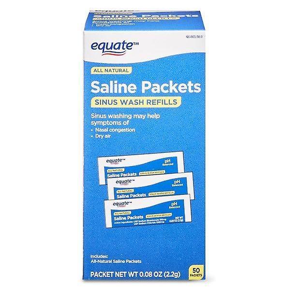 Equate all natural saline packets sinus wash refills for neti pot, 50 count on Productcaster.