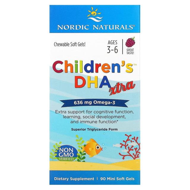 Nordic Naturals, DHA Xtra für Kinder, 3-6 Jahre, Beere, 636 mg, 90 Mini-Softgels on Productcaster.