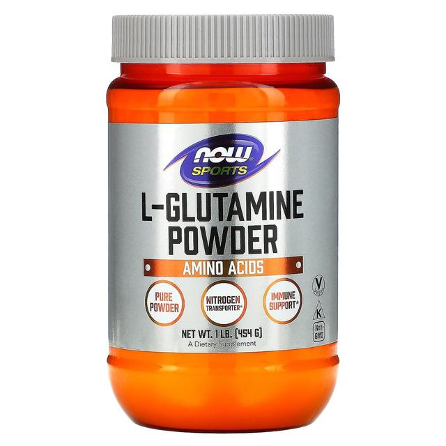 NOW Foods, Urheilu, L-glutamiinijauhe, 1 paunaa (454 g) on Productcaster.