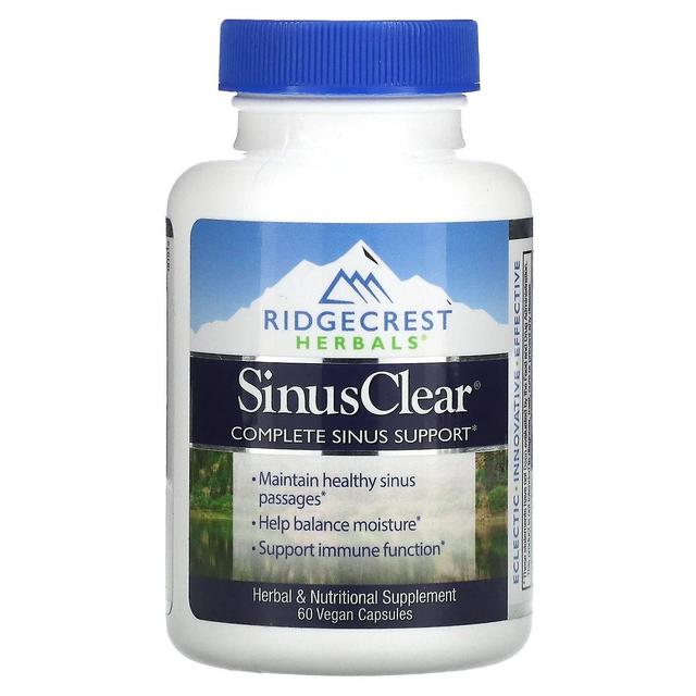 RidgeCrest Herbals, SinusClear, 60 Vegan kapslar on Productcaster.