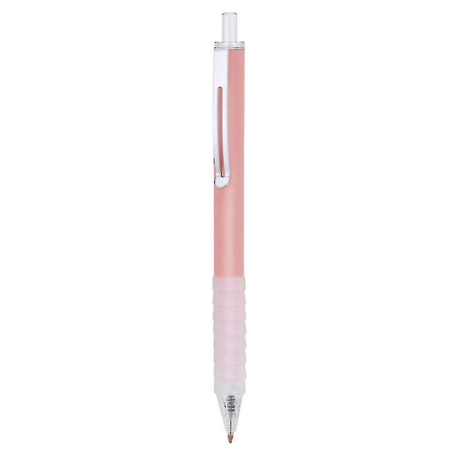 Szmtcv 1pc/6pcs Press Gel Pen With Metal Pen Clip Simple Design Stationery Pen For School Office Pink on Productcaster.