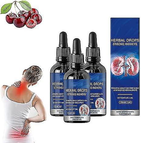 unbrand Herbal Kidney Care Drops, Herbal Drops Strong Kidneys, Relaxing And Active Repair Essence Liquid, Herbal Care Solution 15ml 3 pcs on Productcaster.