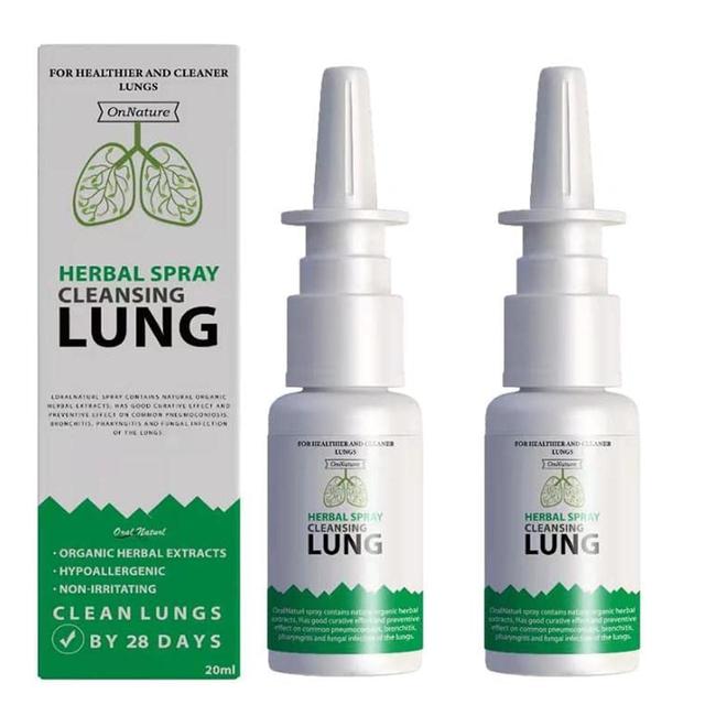 Herbal Detox Lung Cleansing Spray 20 ml, renser og afgifter hurtigt en rygers lunger og luftveje af vira 2stk on Productcaster.