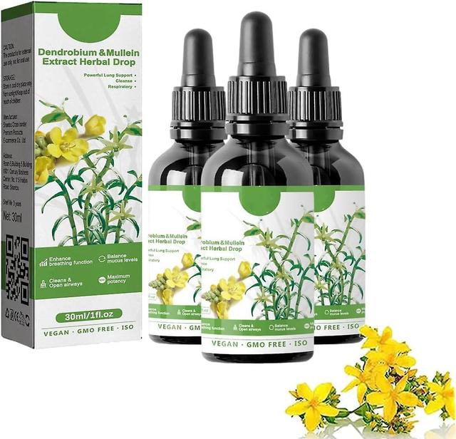 Dendrobium & Mullein Extrakt - Växtbaserat lungstöd, rengöring och andning - 30ml (2) 3st on Productcaster.